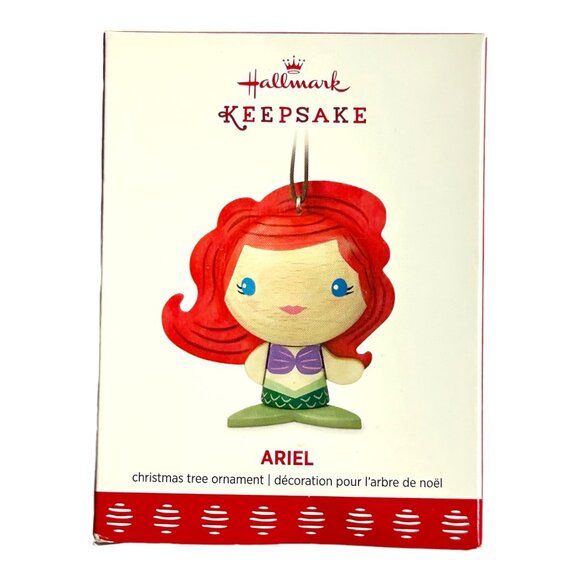 2017 Ariel Keepsake Ornament Hallmark Disney Wooden NIB - Picture 1 of 4
